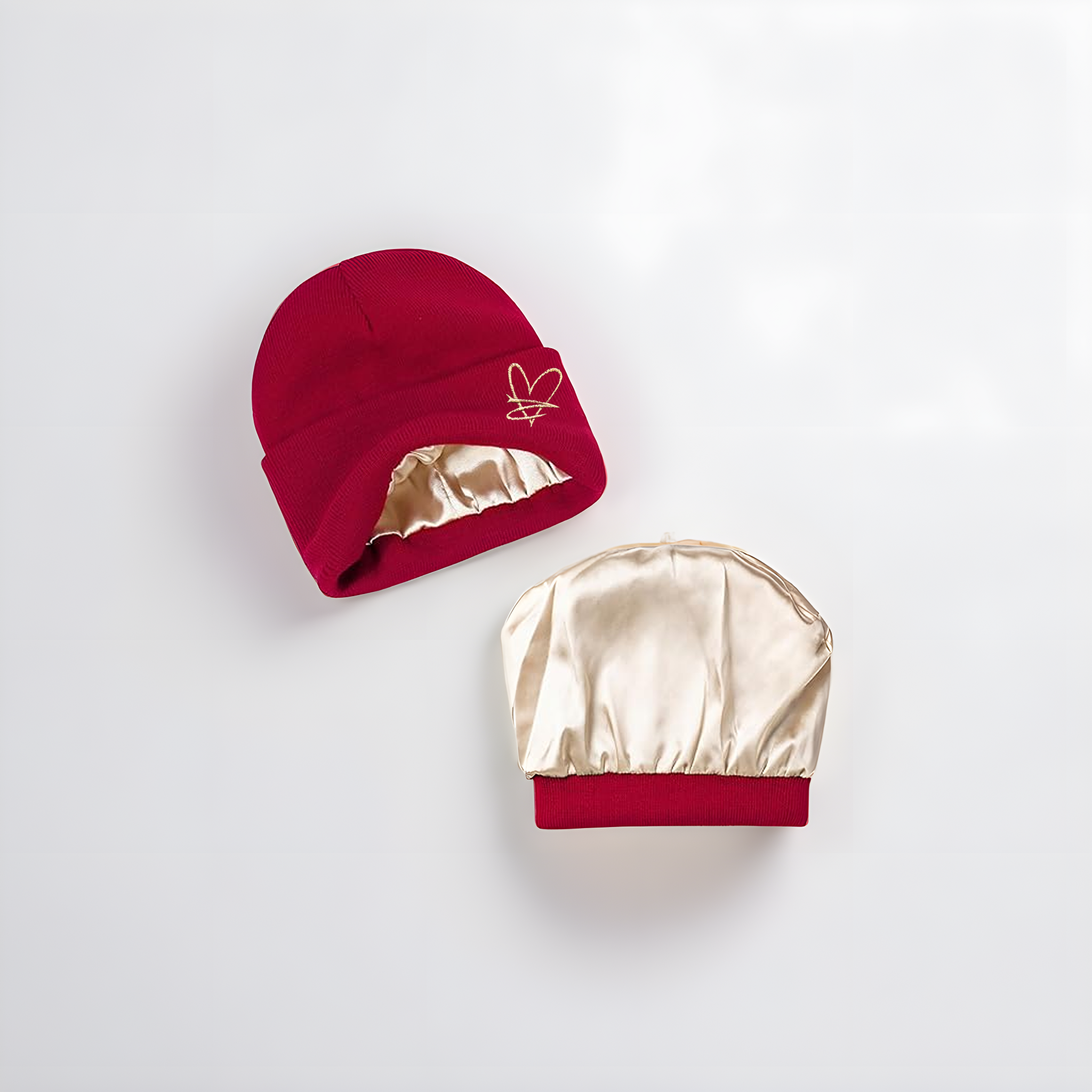 Bonnet doublé en satin