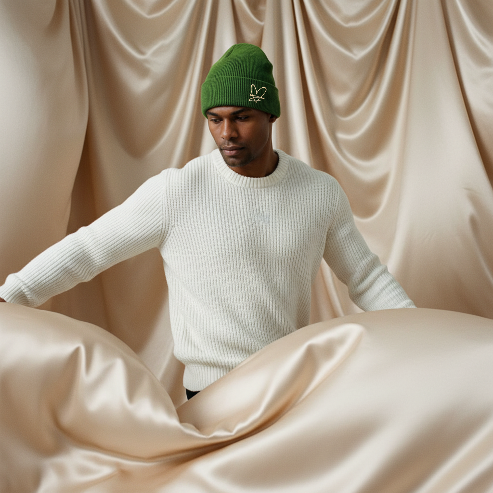 Bonnet doublé en satin