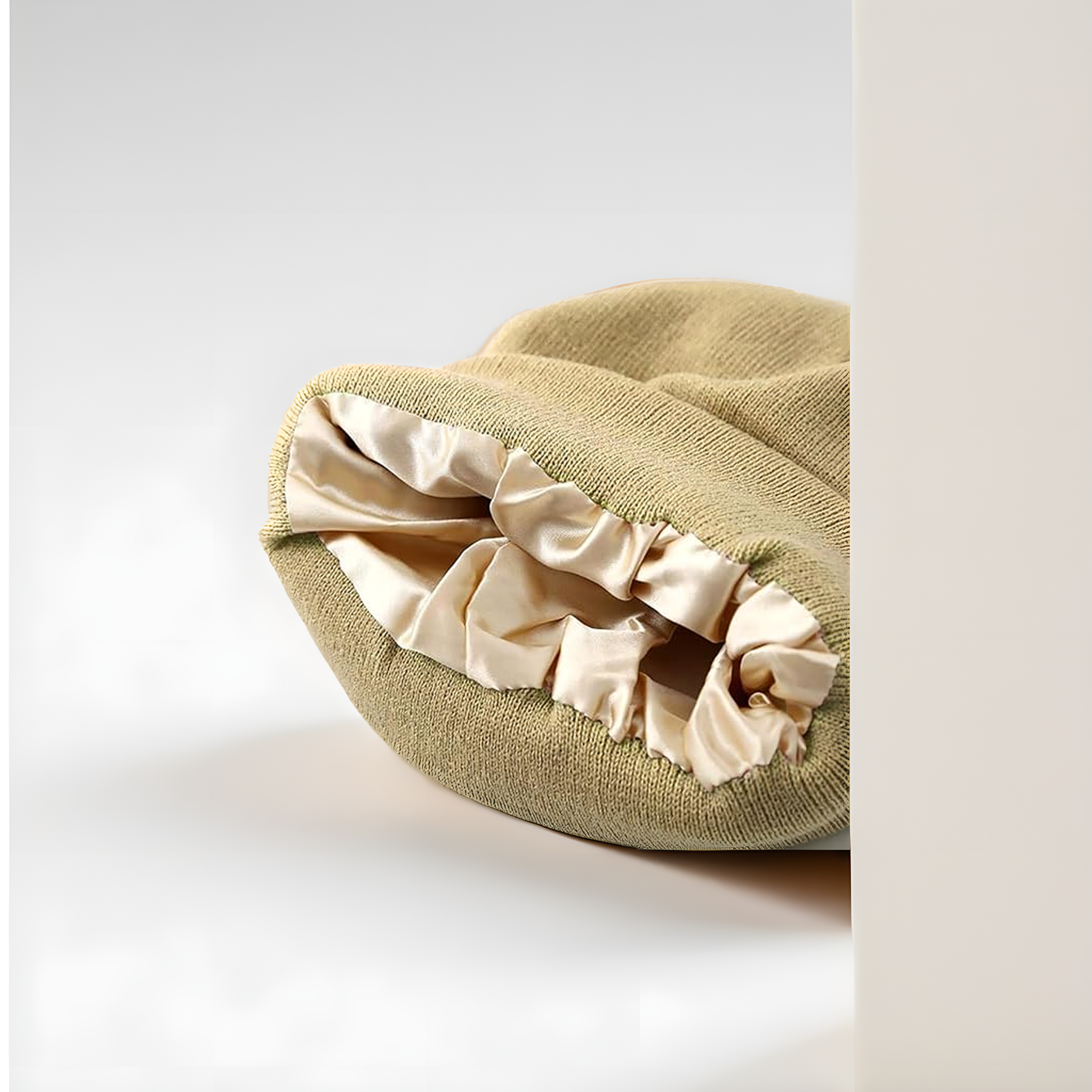 Bonnet doublé en satin