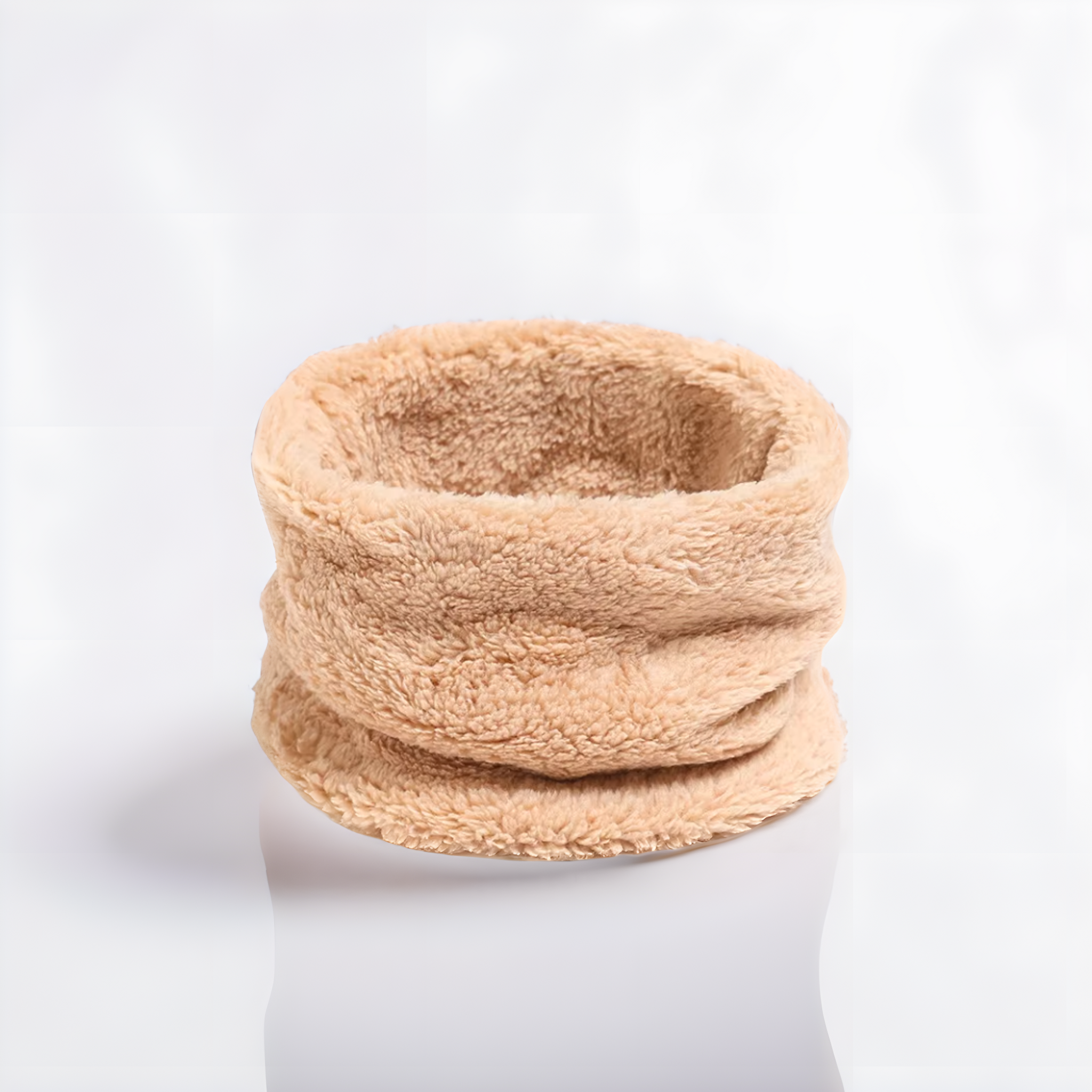 Cache‑cou polaire beige sable