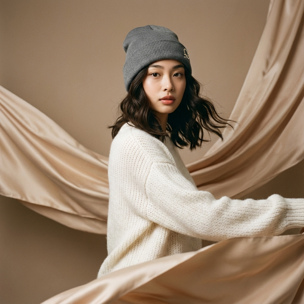 Bonnet doublé en satin