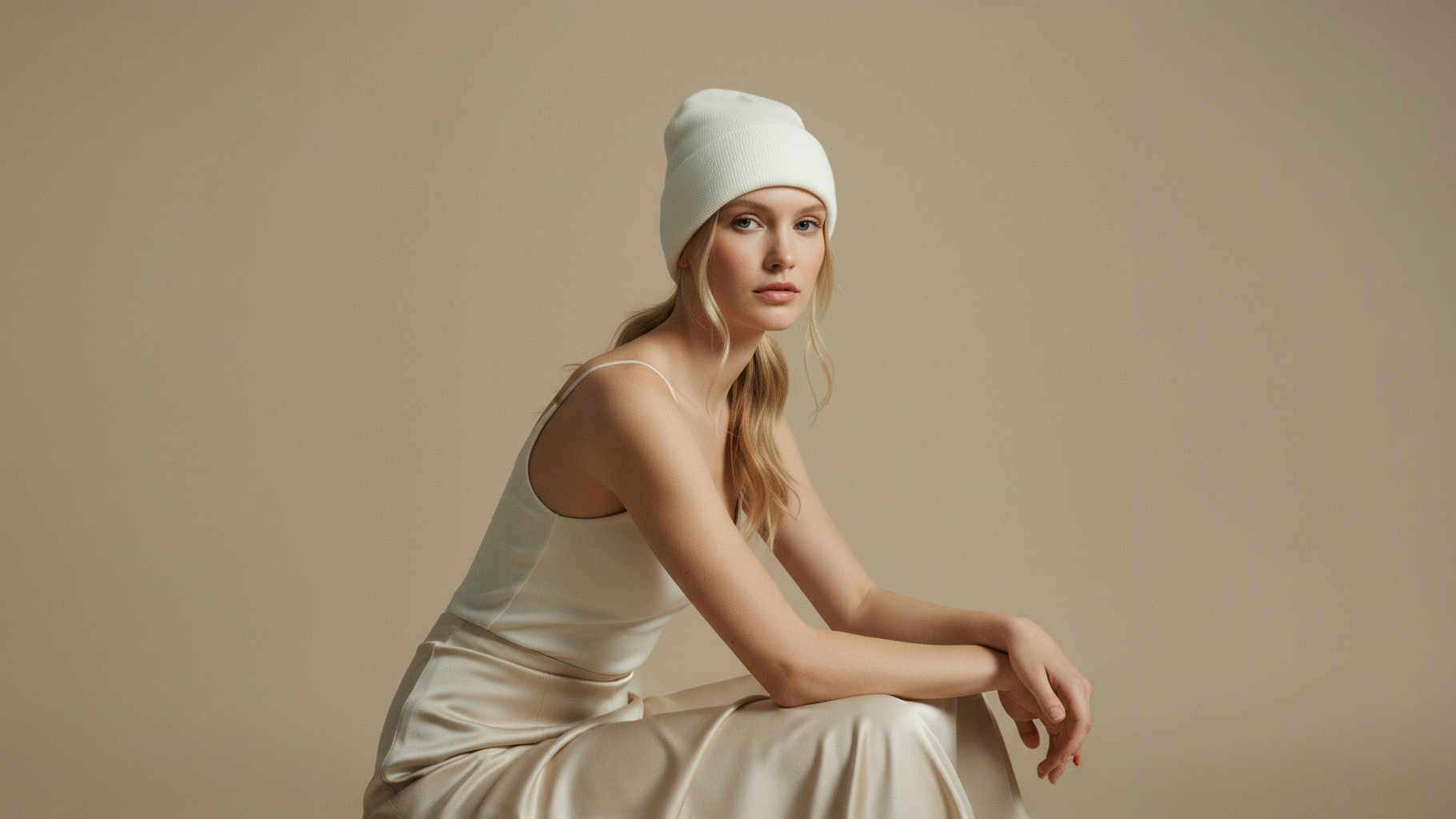 Bonnet doublé en satin