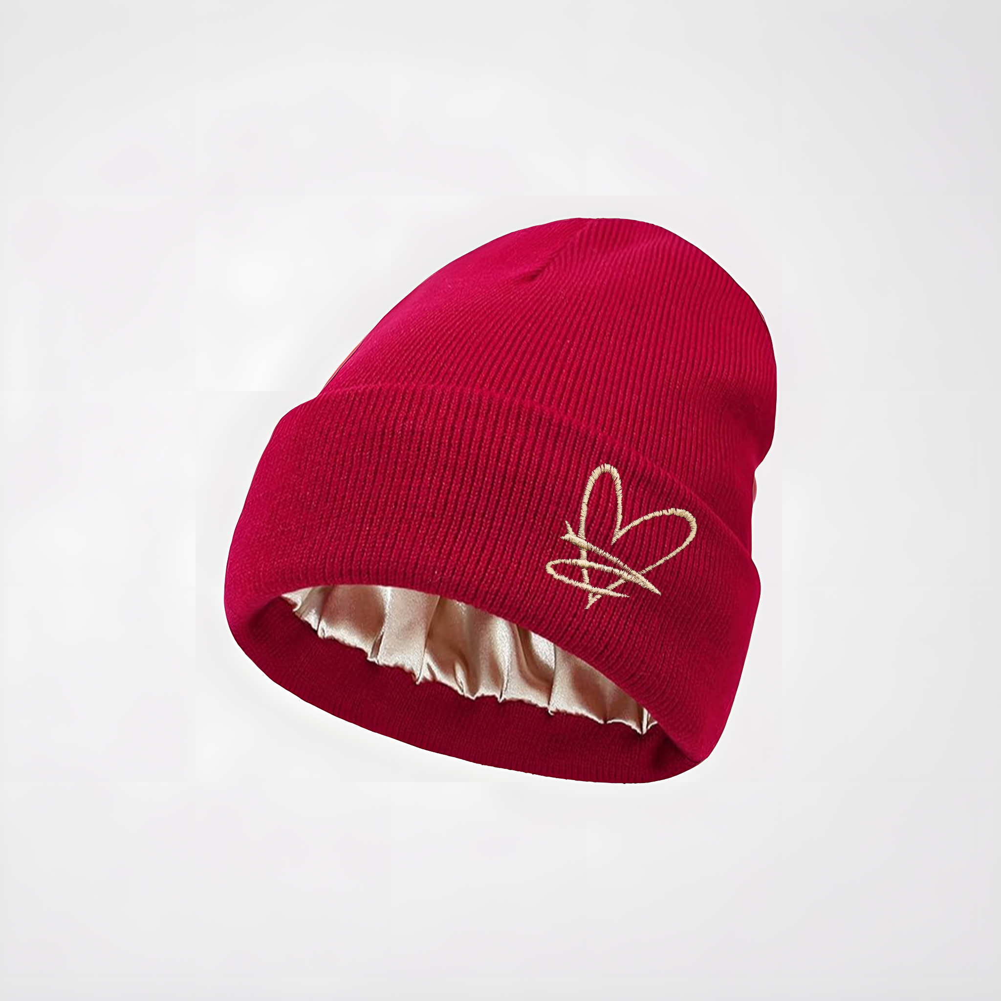 Bonnet doublé satin – Rouge