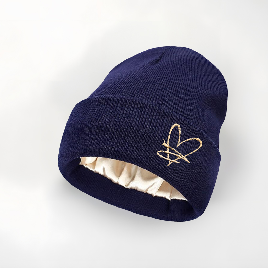 Bonnet doublé satin – Bleu