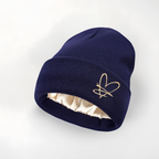 Bonnet doublé satin – Bleu