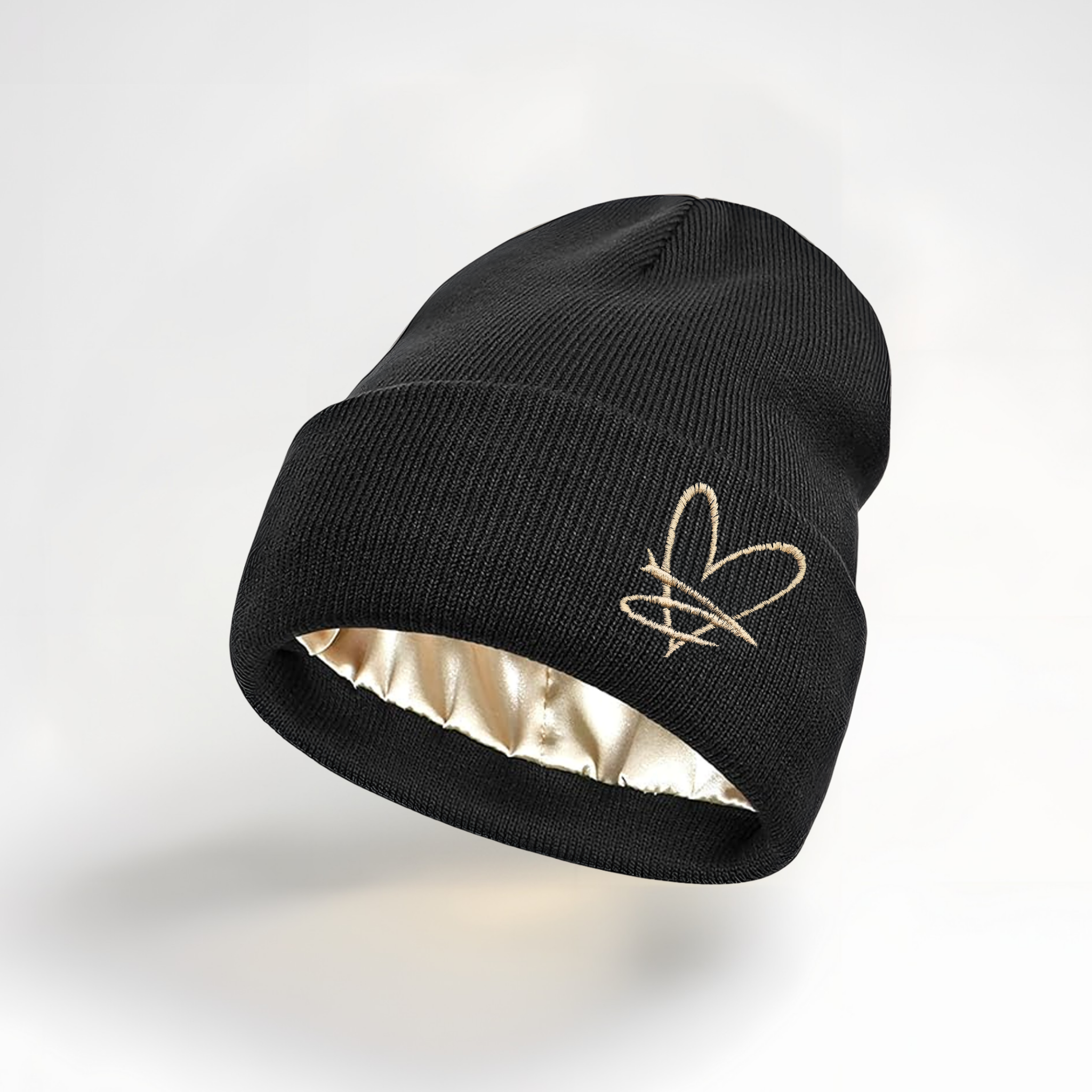 Bonnet doublé satin – Noir